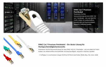 Premium Cat.7 Patchkabel, LSZH, 2x RJ45 Stecker, Kupfer, weiß, 0,30m